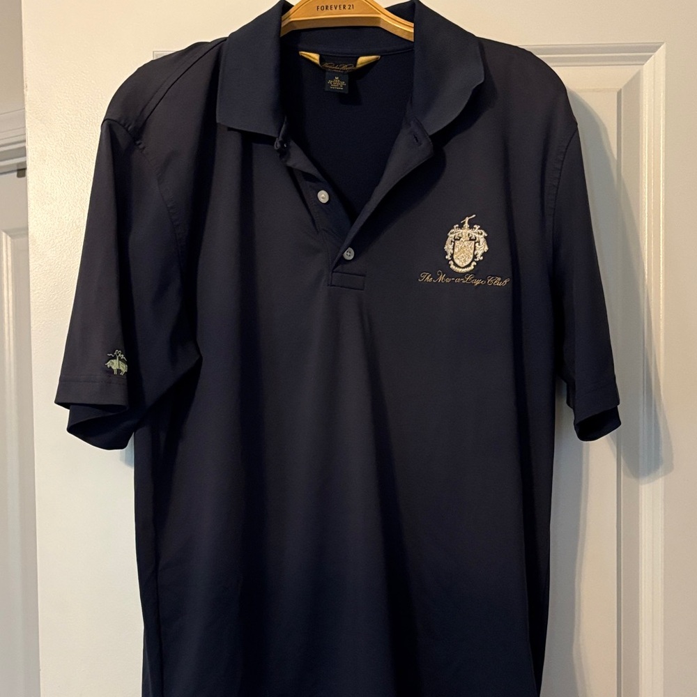 Brooks Brothers Navy Polo with Crest